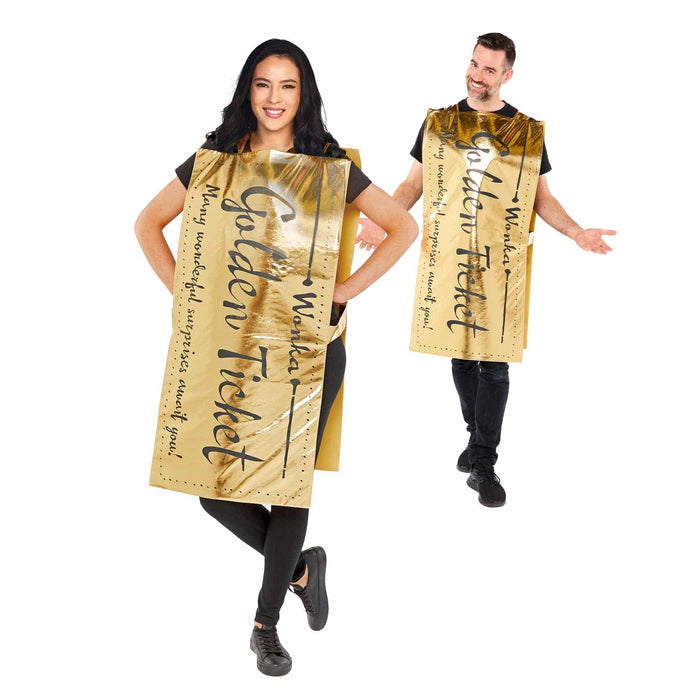 Roald Dahl Golden Ticket Adult Costume