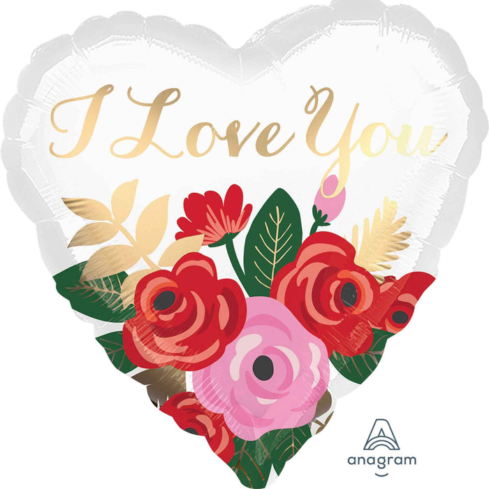 45cm Standard HX I Love You Rose Bouquet S40 | Buy Online - The Costume Company | Australian & Family Owned