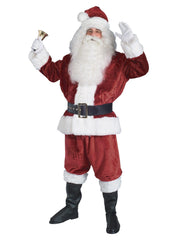 Santa Claus Crimson Plush Costume Adult 