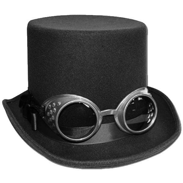 Steampunk Top Hat Deluxe with Goggles - The Costume Company