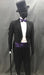 Suit Black Tails with Purple Tie - Hire - The Costume Company | Fancy Dress Costumes Hire and Purchase Brisbane and Australia