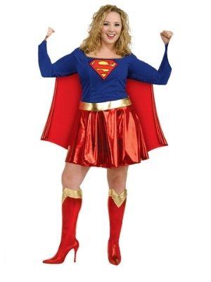 Supergirl Deluxe Plus Size Costume - Hire - The Costume Company