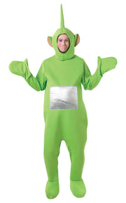 Dipsy Teletubbies Adult Costume with Hood and Symbol Attached