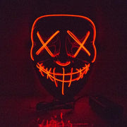 Light Up Halloween Red Neon Purge Mask