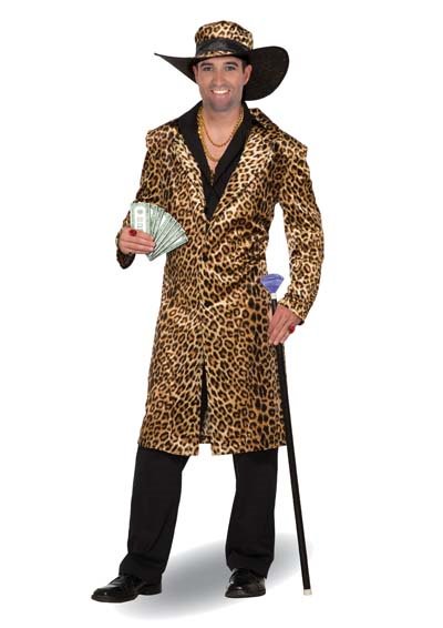 Pimp Leopard Print Jacket 70s Costume