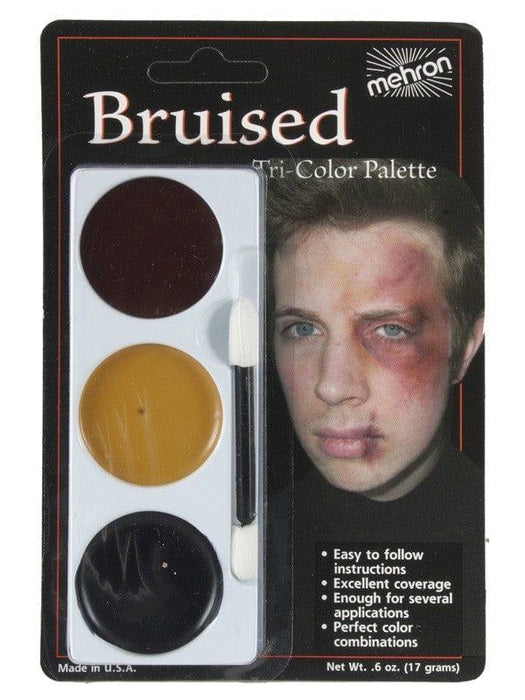 Tri Colour Make Up Palette Bruise - The Costume Company