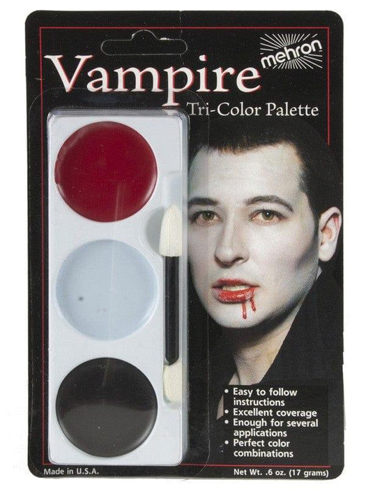 Tri Colour Make Up Palette Vampire - The Costume Company