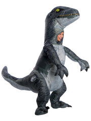 Velociraptor Blue Inflatable Child Costume 