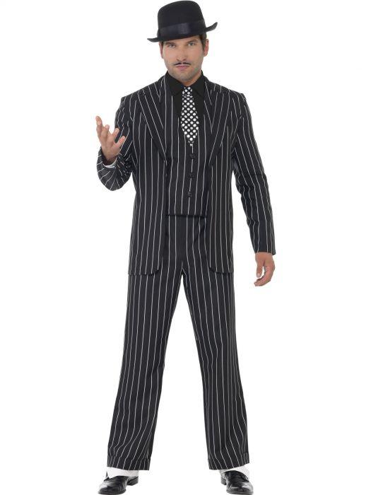 Vintage Gangster Black Costume - The Costume Company